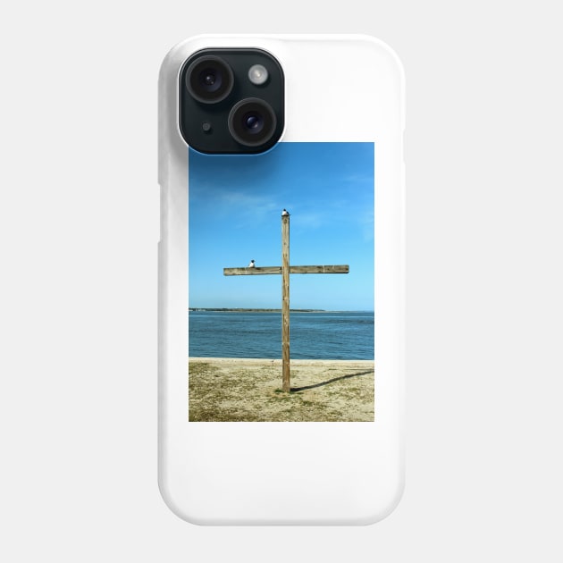 Seagulls On The Cross Phone Case by Cynthia48