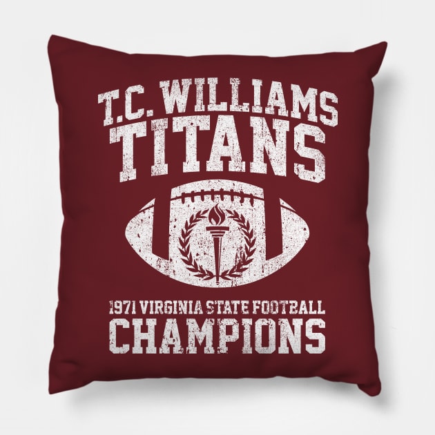 T.C. Williams Titans 1971 Football Champions Pillow by huckblade