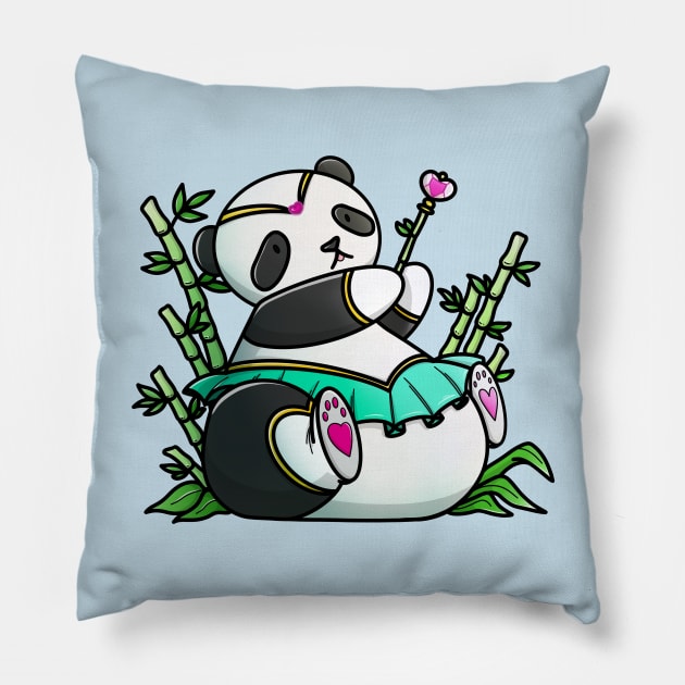 Magical Panda Pillow by candice-allen-art