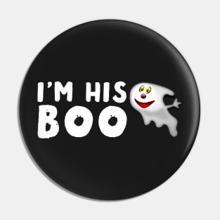 I'm His Boo Halloween Couples Gifts Pin