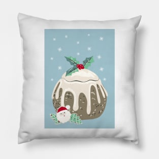 Vintage Christmas Pudding Jar with Gingerbread Cookies Pillow