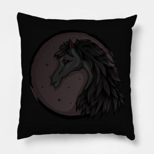 Cartoon dark horse Pillow