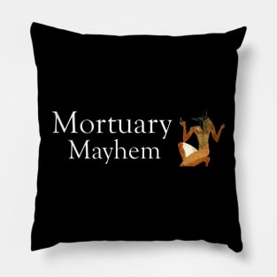 Mortuary Mayhem Logo Pillow