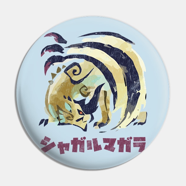 Monster Hunter Rise Shagaru Magala Kanji Icon Pin by StebopDesigns