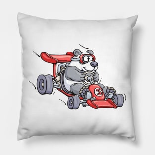 Racing Panda Pillow