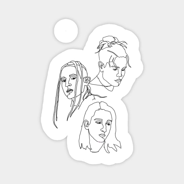 chase atlantic minimalistic line drawing Magnet by KramodaDragon