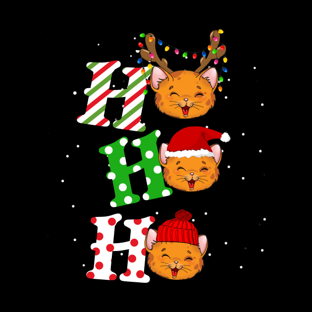 Cat Ho Ho Ho Christmas by TeeSky