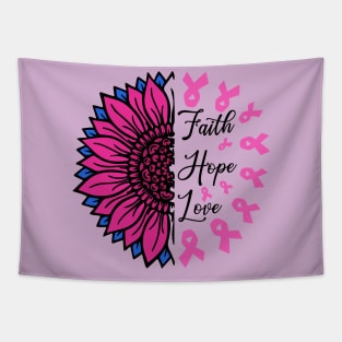 Breast Cancer Sunflower Tapestry