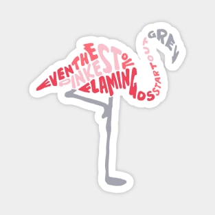 Encouraging Flamingo Magnet