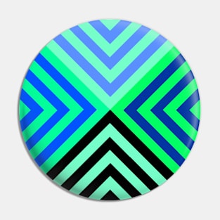 Black and Blue Green Triangular Pin