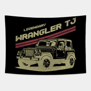 Jeep Wrangler TJ Jeep car trailcat Tapestry