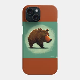 Angry little cartoon bear giving you the eye. Phone Case