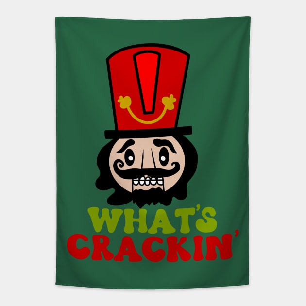 Nutcracker Christmas Cheering Tapestry by alcoshirts