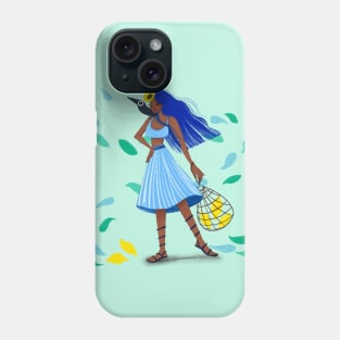 explorer girl with her bird Phone Case