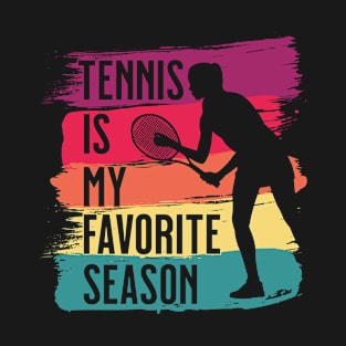 Distressed Vintage Tennis Is My Favorite Season Gift T-Shirt