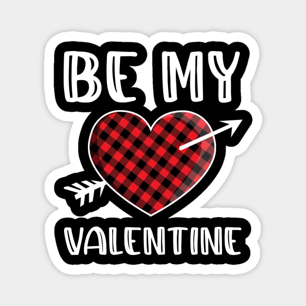 Be My Valentine Heart Valentine's Day Gift Magnet by Shirtglueck