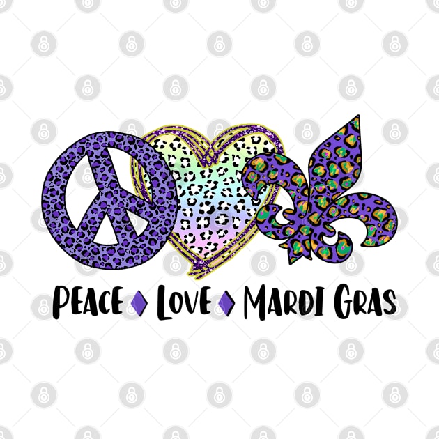 Peace Love Mardi Gras Gift by mansoury