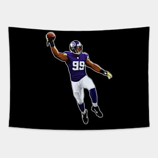 Danielle Hunter #99 Touchdown Tapestry