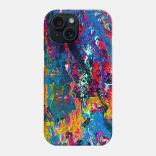 Colorful acrylic pouring Phone Case