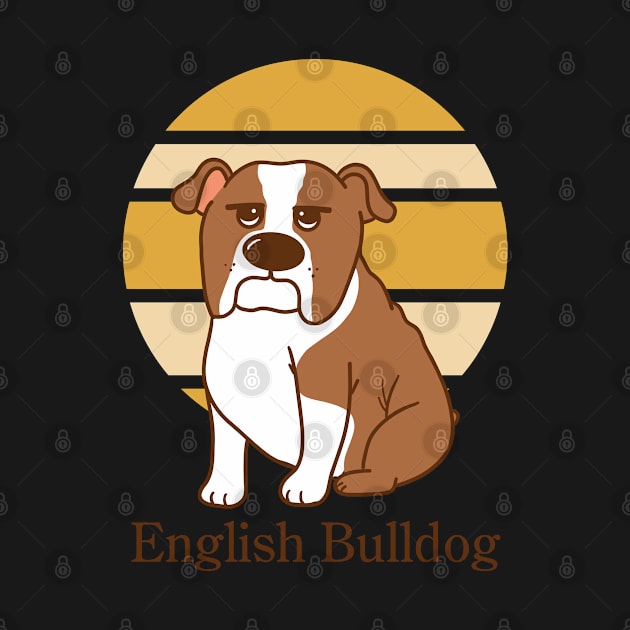 Cute Dogs illustrations - English Bulldog by MariOyama