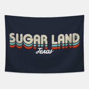 Retro Sugar Land Texas Tapestry