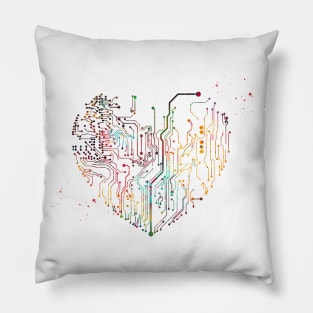 Circuit Heart Pillow