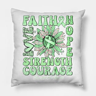 Chronic pelvic Pain Awareness - Sunflower strong faith love Pillow