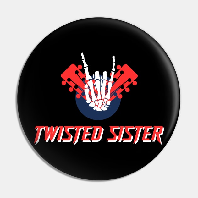 Twisted Sister Pin by eiston ic