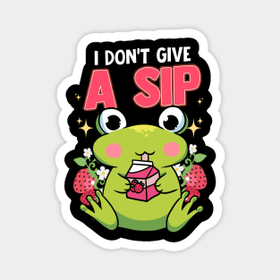 Frog Funny Humor I Dont Give A Sip Magnet