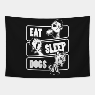 Eat Sleep Dogs - Dog Pet Puppy Lover Gift graphic Tapestry