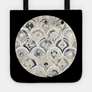 Monochrome Art Deco Marble Tiles Tote