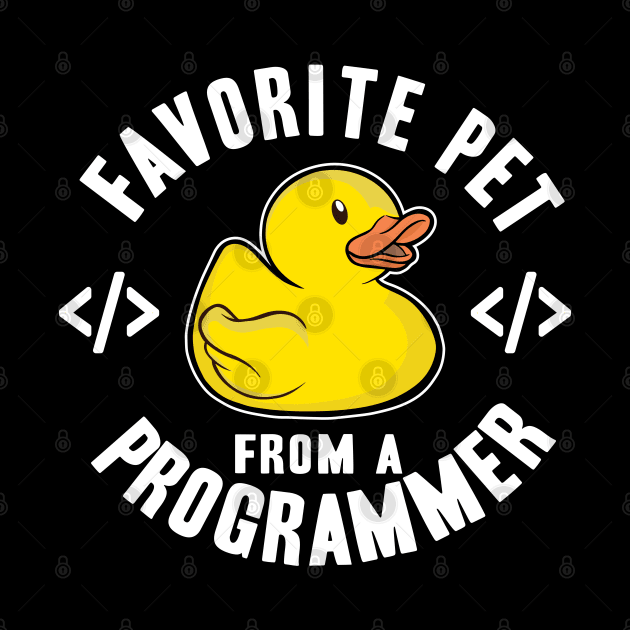 Favorite Pet From A Programmer Funny Rubber Duck by Kuehni