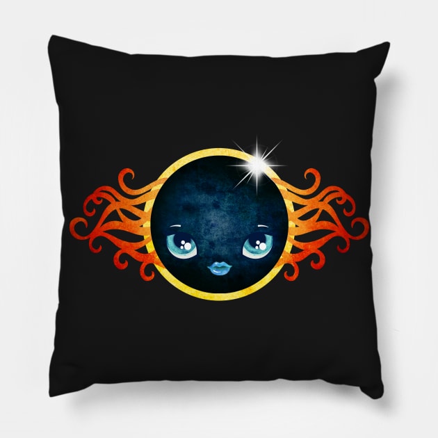 Solar Eclipse 2017 Pillow by sandygrafik