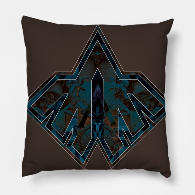 Level Up - Dark Variant Pillow by OneQueasyCrow