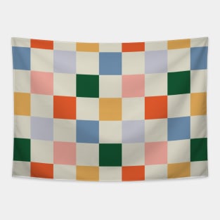 Checkerboard pattern RAINBOW Tapestry