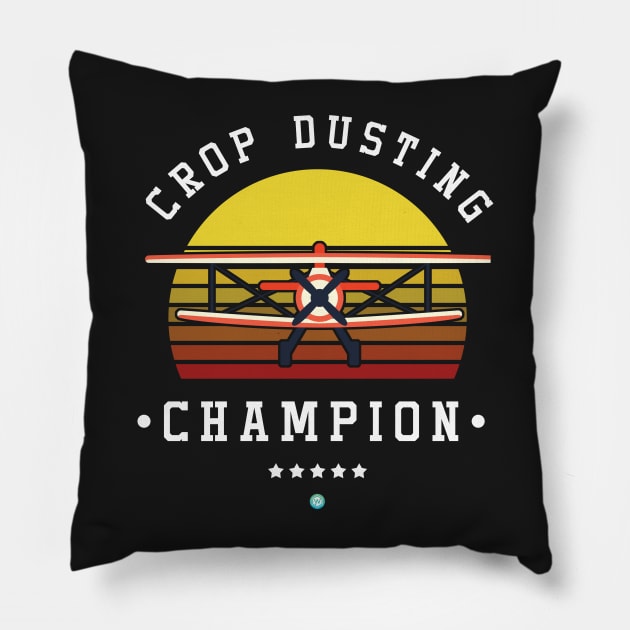 Cropdusting champion Funny Gift Pillow by woormle