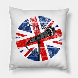 Singer Vocalist UK Flag Singing Teacher British Musician Pillow