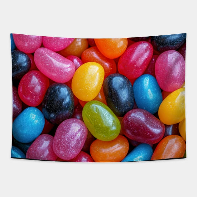 Jelly Beans - Macro Tapestry by jecphotography