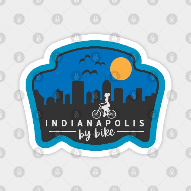 Indianapolis By Bike - Slow Ride Magnet by Camp Happy Hour