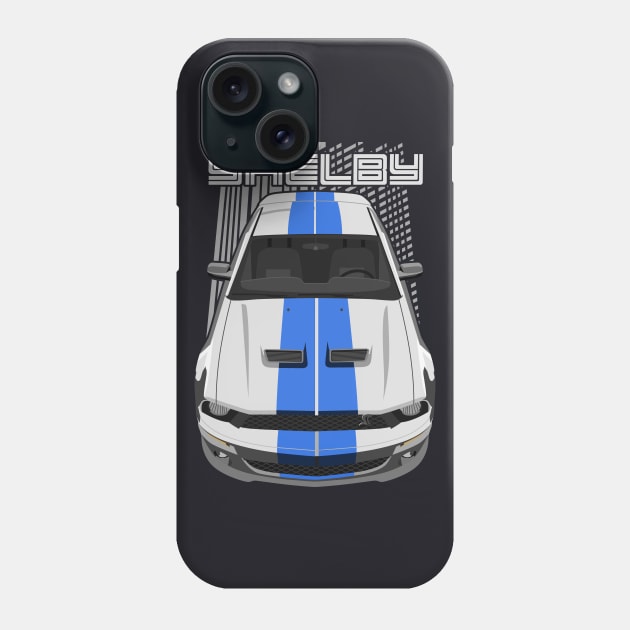 Mustang Shelby GT500 2007-2009-white-silver Phone Case by V8social