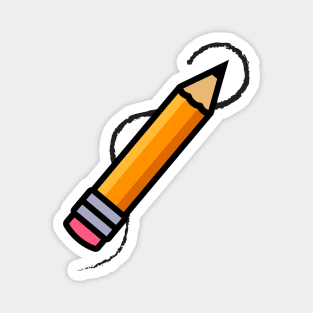 Simplistic School Pencil Magnet