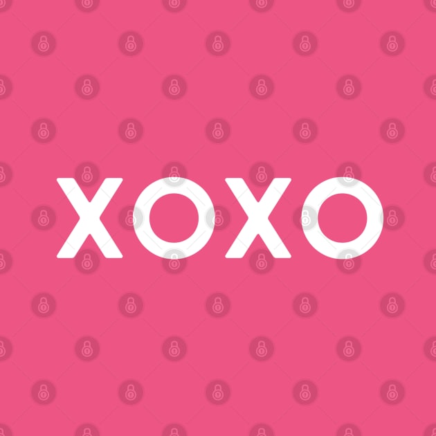 XOXO (hotpink & white) by LetsOverThinkIt