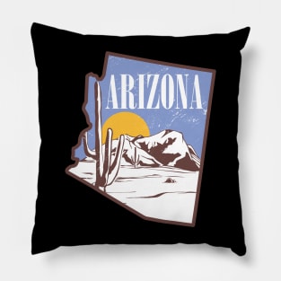 State of Arizona Desert Landscape Pillow