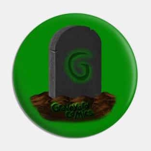 Graveyard Comics Tombstone Pin