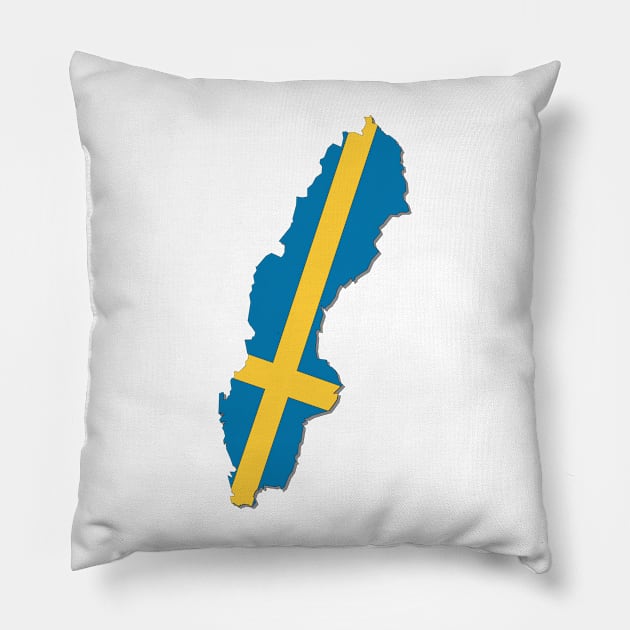 Sweden Pillow by Vikingnerds