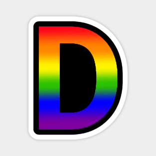 Rainbow Letter D Magnet