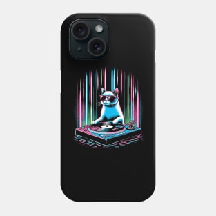 Retro Cat DJ Disco Rave Glow Party Music Funny Cat Phone Case