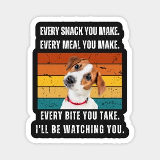 Every snack you make. Jack Russell retro design Magnet