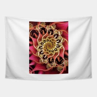 Pink Hearts Spiral Tapestry