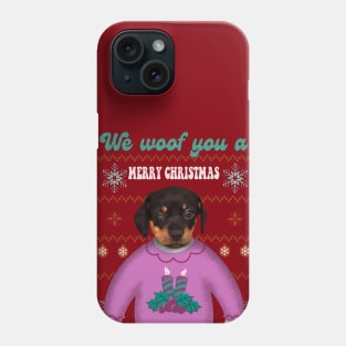 We woof you a merry christmas Phone Case